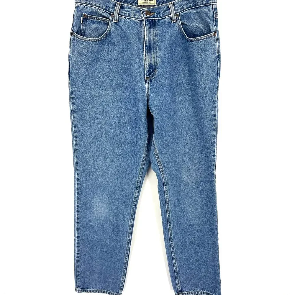 L. L. Bean High Rise Classic Fit Jeans 35 x 34